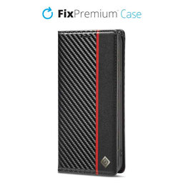 FixPremium - Maska Carbon Wallet za iPhone 11 Pro Max, crna