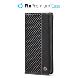 FixPremium - Maska Carbon Wallet za Xiaomi Redmi Note 11 Pro, crna