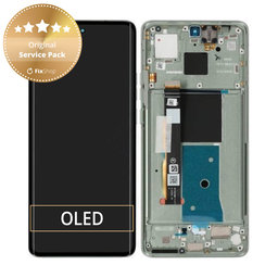 Motorola Edge 40 - LCD zaslon + zaslon osjetljiv na dodir + okvir (nebula zelena) - 5D68C22672 Originalni servisni paket