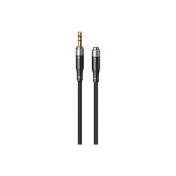 Elough - Jack 3,5 mm (F) / Jack 3,5 mm (M) AUX kabel (1 m), crni
