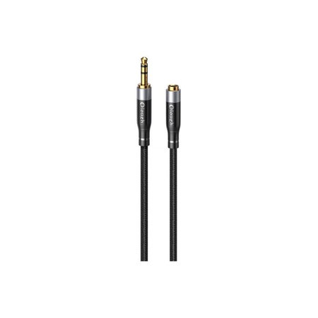 Elough - Jack 3,5 mm (F) / Jack 3,5 mm (M) AUX kabel (1 m), crni