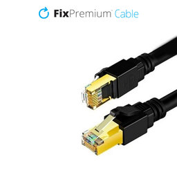 FixPremium - Ethernet kabel - RJ45 / RJ-45 (1m), crni