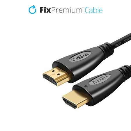 FixPremium - HDMI / HDMI kabel, HDMI 2.0 (1m), crni