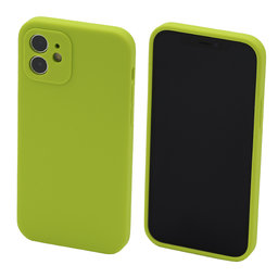FixPremium - Silikonski ovitek za iPhone 12, neon zelena