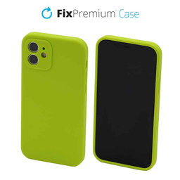 FixPremium - Silikonska maska za iPhone 12, neon zelena