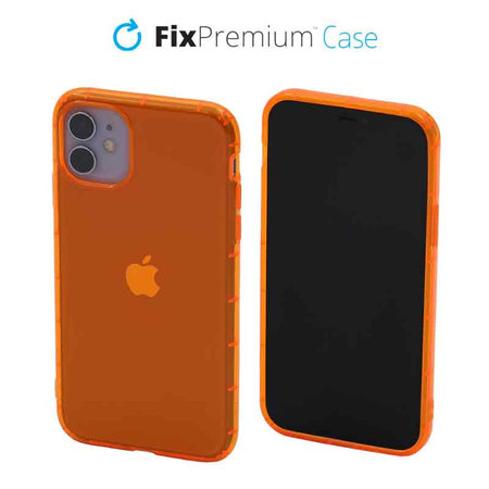 FixPremium - Maska Clear za iPhone 11, narančasta