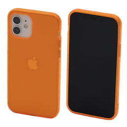 FixPremium - Ovitek Clear za iPhone 12 in 12 Pro, oranžna