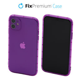 FixPremium - Maska Clear za iPhone 11, ljubičasta