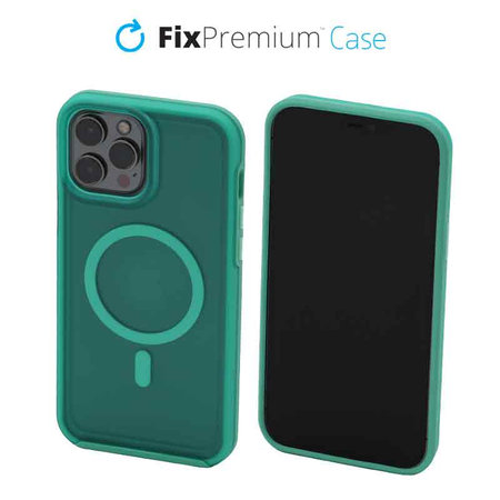 FixPremium - Maska Clear s MagSafe za iPhone 13 Pro Max, menta plava