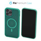 FixPremium - Maska Clear s MagSafe za iPhone 13 Pro Max, mint blue