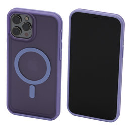 FixPremium - Ovitek Clear with MagSafe za iPhone 12 Pro Max, vijoličen