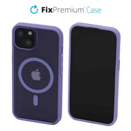 FixPremium - Maska Clear s MagSafe za iPhone 13, ljubičasta