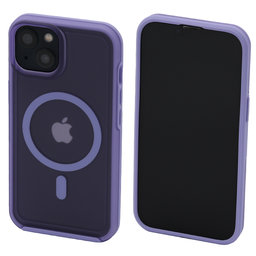 FixPremium - Ovitek Clear with MagSafe za iPhone 14, vijoličen