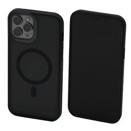 FixPremium - Ovitek Clear with MagSafe za iPhone 13 Pro Max, mraz črna