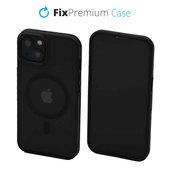 FixPremium - Maska Clear s MagSafe za iPhone 14, frost black
