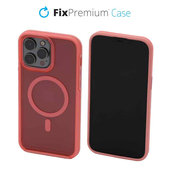 FixPremium - Maska Clear s MagSafe za iPhone 14 Pro Max, breskvasto roza