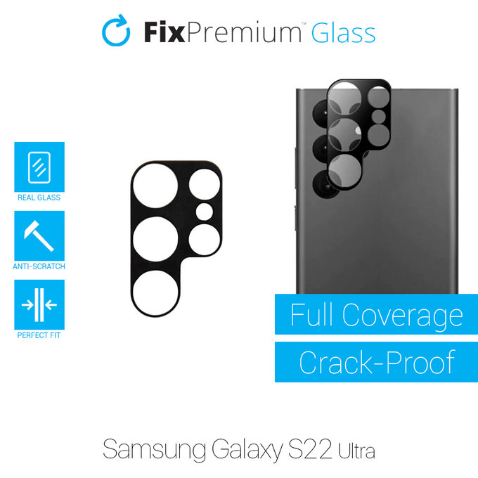 FixPremium Glass - Zaštita leće stražnje kamere za Samsung Galaxy S22 Ultra