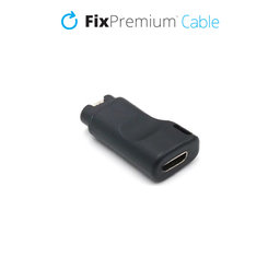 FixPremium - Smanjenje Micro-USB-a na Garmin konektor za Sat, crno