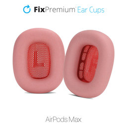 FixPremium - Zamjenske Slušalice za Apple AirPods Max (Fabric), crvena