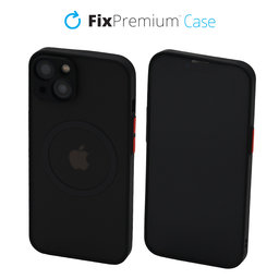 FixPremium - Maska Matte sa MagSafe za iPhone 13 a 14, crno