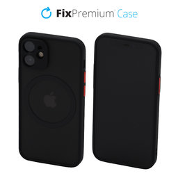 FixPremium - Maska Matte sa MagSafe za iPhone 12 mini, crno