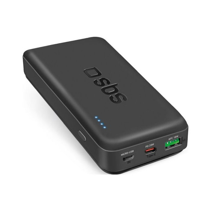 SBS - PowerBank 20 000 mAh, USB-C, USB PowerDelivery 20W, crno