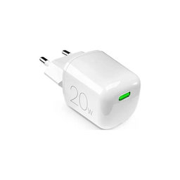 PURO - Adapter za punjenje MiniPro USB-C, GaN, 20W, bijela