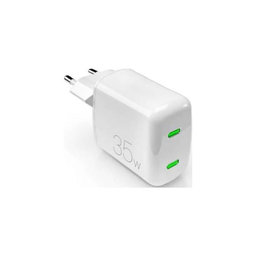 PURO - Adapter za punjenje MiniPro 2x USB-C, GaN, 35W, bijela