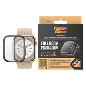 Kaljeno staklo Full Body D3O za Apple Watch 9/8/7 45 mm, Crna, PanzerGlass