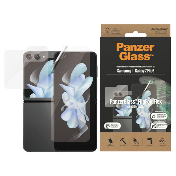 Zaštitna folija UWF AB za Samsung Z Flip5, Prozirna, PanzerGlass