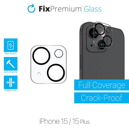 FixPremium Glass - Kaljeno Staklo zadnja kamera za iPhone 15 a 15 Plus