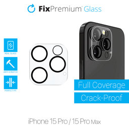 FixPremium Glass - Kaljeno steklo za zadnjo kamero za iPhone 15 Pro in 15 Pro Max