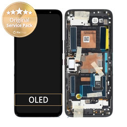 Asus ROG Phone 6 AI2201_C, 6 Pro AI2201_D - LCD zaslon + zaslon osjetljiv na dodir + okvir (Phantom Black) - 90AI00B5-R20020 Genuine Service Pack