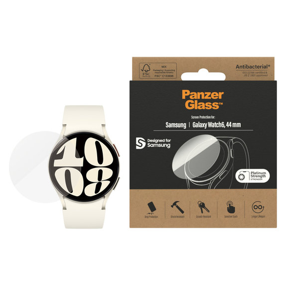 Kaljeno staklo Flat Glass AB za Samsung Galaxy Watch6 44 mm, Prozirna, PanzerGlass