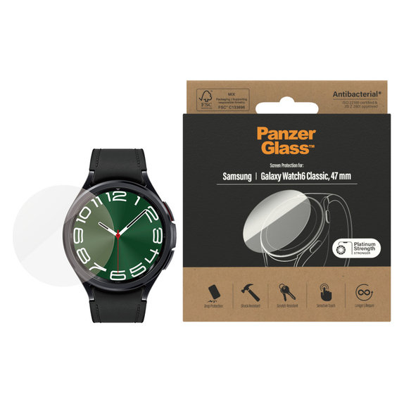 Kaljeno staklo Flat Glass AB za Samsung Galaxy Watch6 47 mm, Prozirna, PanzerGlass