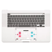 Apple MacBook Pro 16" A2141 (2019) - Gornji okvir tipkovnice + Tipkovnica UK (Silver)