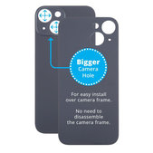 Apple iPhone 15 - Staklo stražnjeg kućišta s većom rupom za kameru (Black)