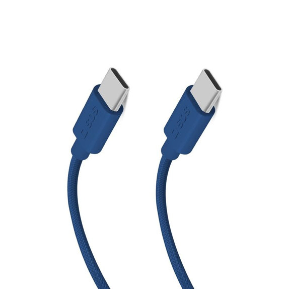 SBS - Kabel USB-C/USB-C, 60W, PD, 1.5m, plava