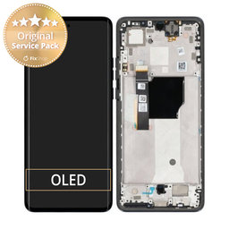 Motorola Edge 40 Neo XT2307 - LCD zaslon + zaslon osjetljiv na dodir + okvir (Black Beauty) - 5D68C23158 Genuine Service Pack