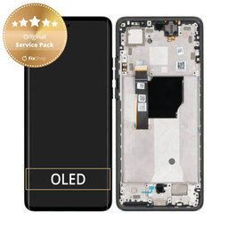 Motorola Edge 40 Neo XT2307 - LCD zaslon + zaslon osjetljiv na dodir + okvir (Black Beauty) - 5D68C23158 Genuine Service Pack