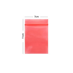 ESD antistatična vrečka z zadrgo (Red) - 7x11cm 100 kosov