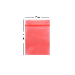ESD antistatična vrečka z zadrgo (Red) - 15x20cm 100 kosov