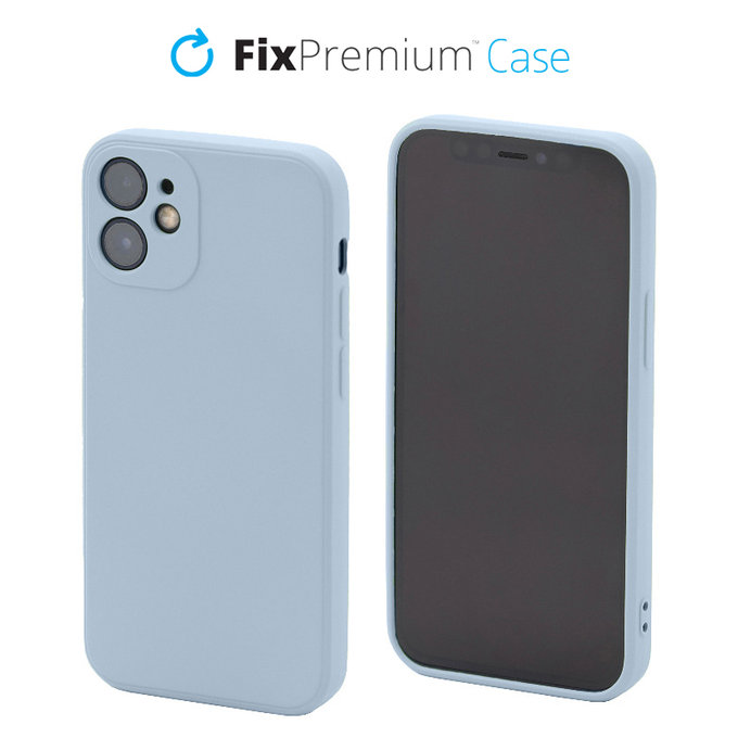 FixPremium - Silikon Maska za iPhone 12 mini, light blue