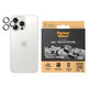 Zaštita objektiva kamere Hoops za iPhone 15 Pro/15 Pro Max, White Titanium, PanzerGlass