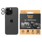 Zaštita objektiva kamere Hoops za iPhone 15 Pro/15 Pro Max, Black Titanium, PanzerGlass