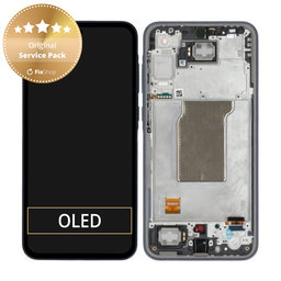 Samsung Galaxy A35 A356B - LCD zaslon + zaslon osjetljiv na dodir + okvir (Awesome Navy) - GH82-34223A Genuine Service Pack