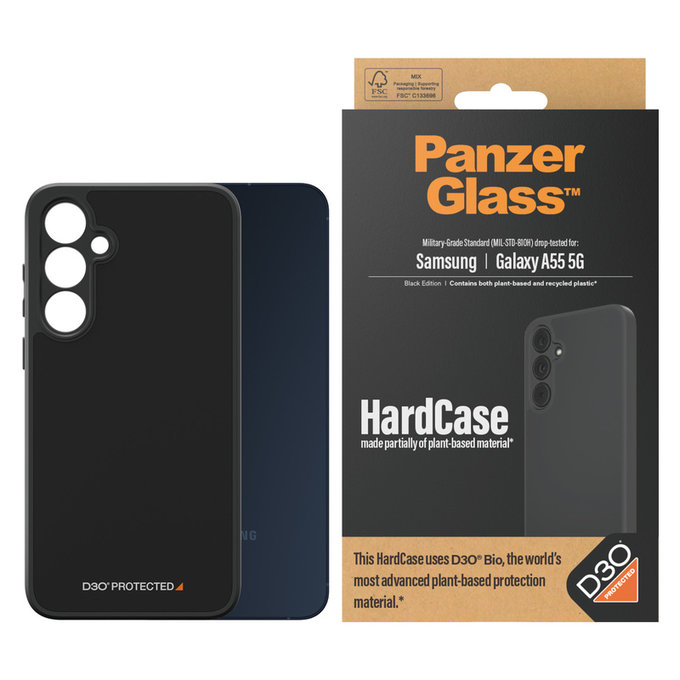 Maska HardCase D3O za Samsung Galaxy A55 5G, Crna, PanzerGlass