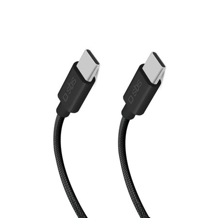 SBS - pleteni kabel USB-C/USB-C, PD, 100W, 1.5m, crna
