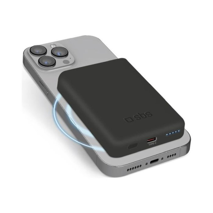SBS - MagSafe PowerBank 5000 mAh, crno