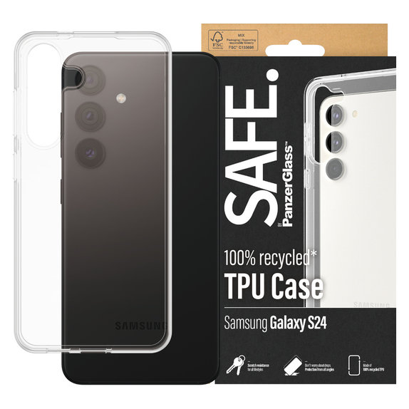 Maska TPU za Samsung Galaxy S24, Prozirna, SAFE by PanzerGlass